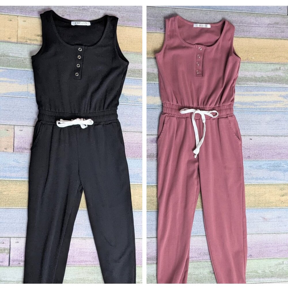 Two (2) Girls CBRAND Jumpsuits - Black & Pink - Size 6